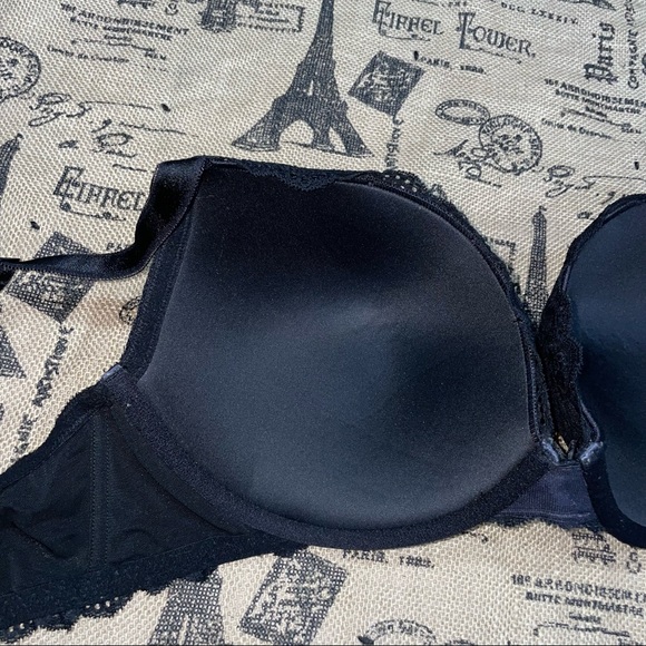 Torrid Curves NWOT! Lace Black Rinse Thoroughly Line Dry Push-Up Plunge Bra - Picture 8 of 10